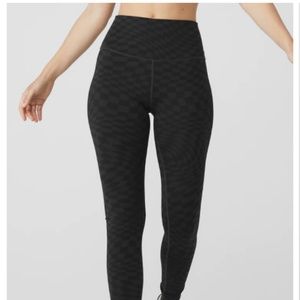 Alo Yoga Jacquard High-Waist Checkered Legging